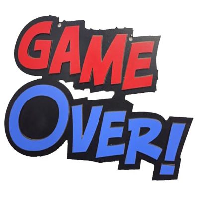 دیوارکوب گیمینگ طرح GAME OVER