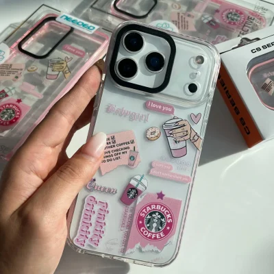 قاب گوشی آیفون شفاف آنتی شوک مدل استارباکس 7PLUS/8PLUS